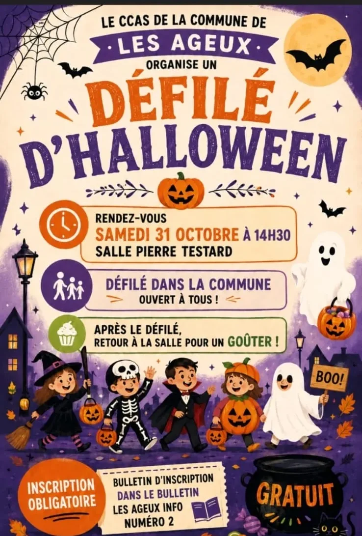 Lire la suite de l'actualité DÉFILÉ D’HALLOWEEN 31 OCTOBRE 2026